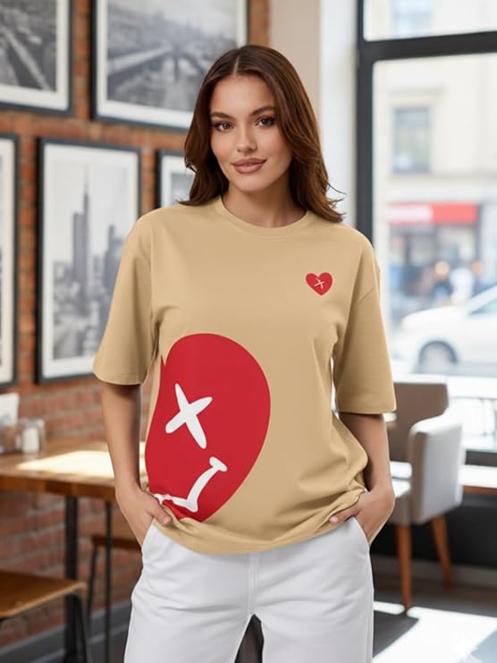 Women Loose Fit Printed T-Shirt
