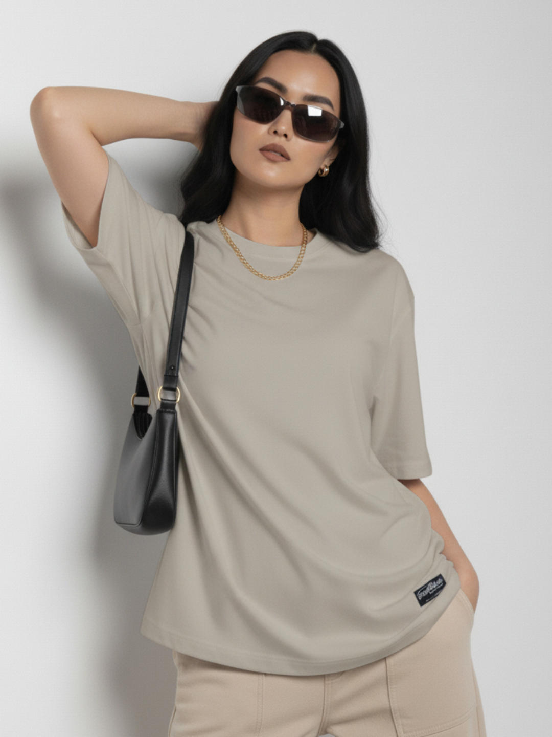 Women Plain Oversized T-Shirt